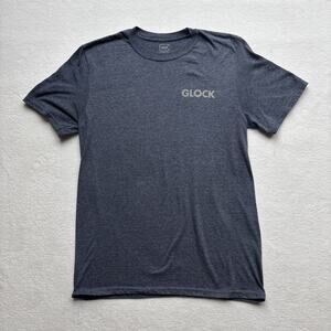 Glock Perfection Licensed Men Medium Tshirt Logo American Flag Heather Gray